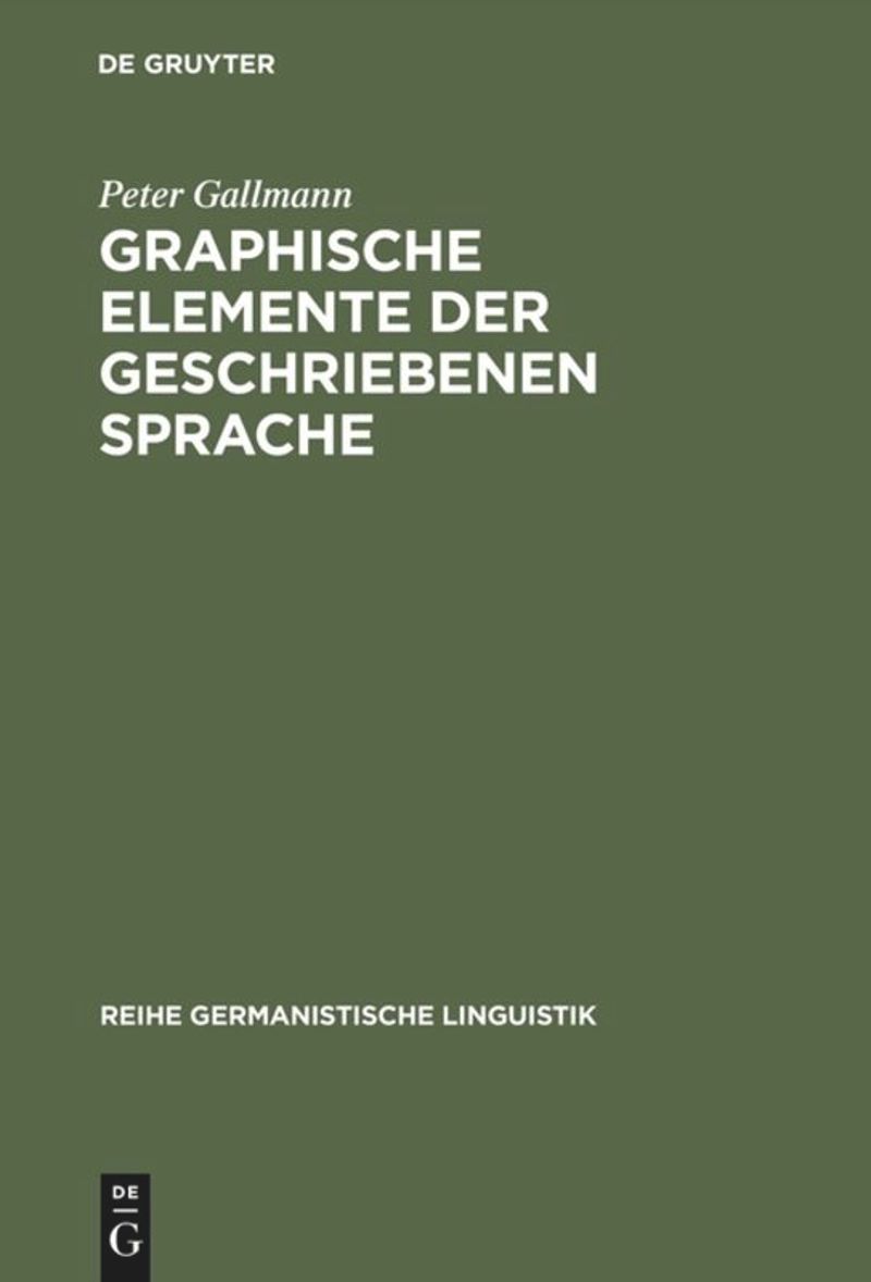 book: Graphische Elemente der geschriebenen Sprache
