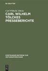 book: Carl Wilhelm Tölckes Presseberichte