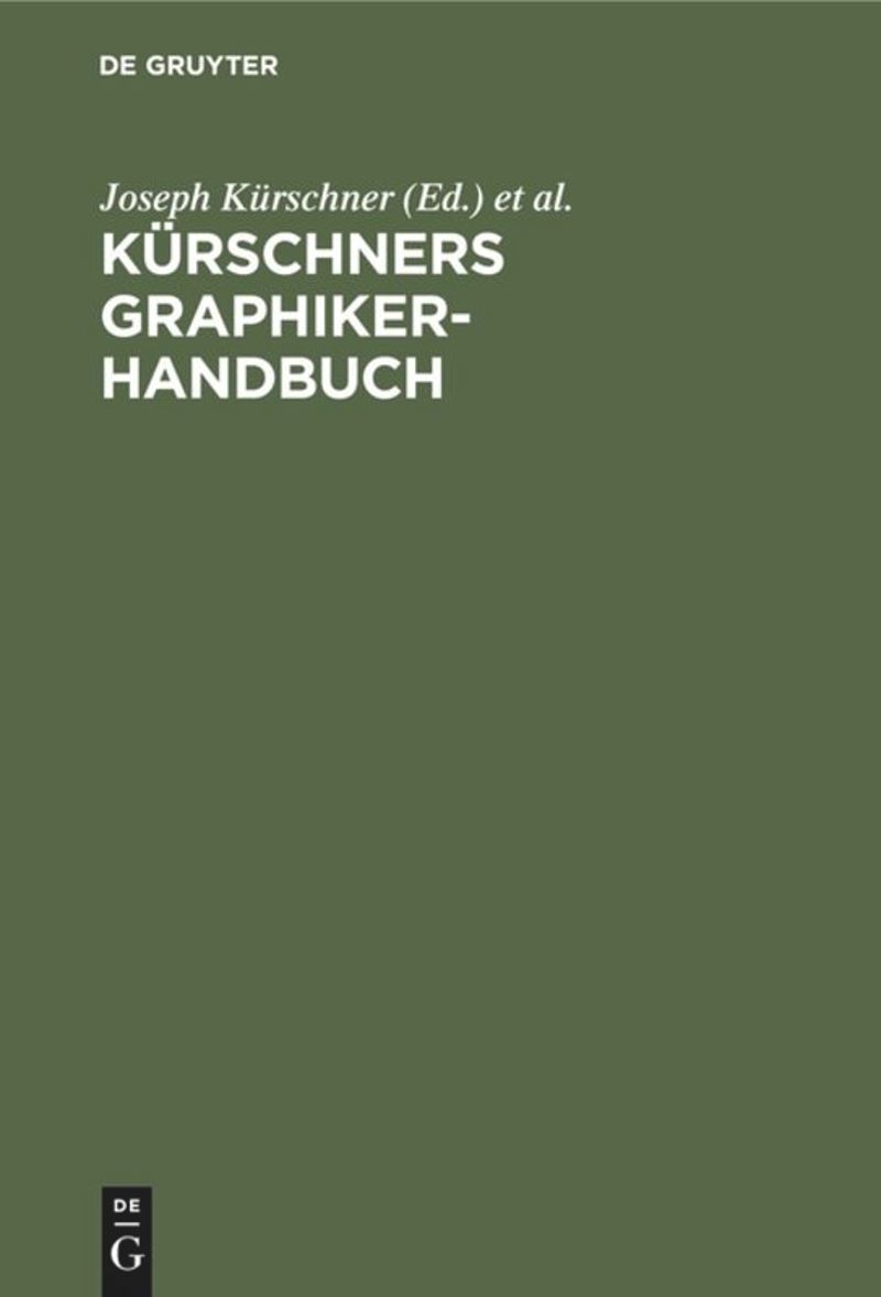 book: Kürschners Graphiker-Handbuch