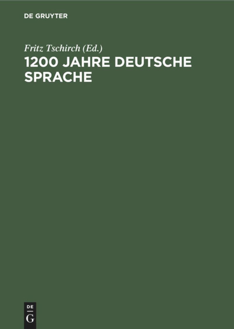 book: 1200 Jahre deutsche Sprache