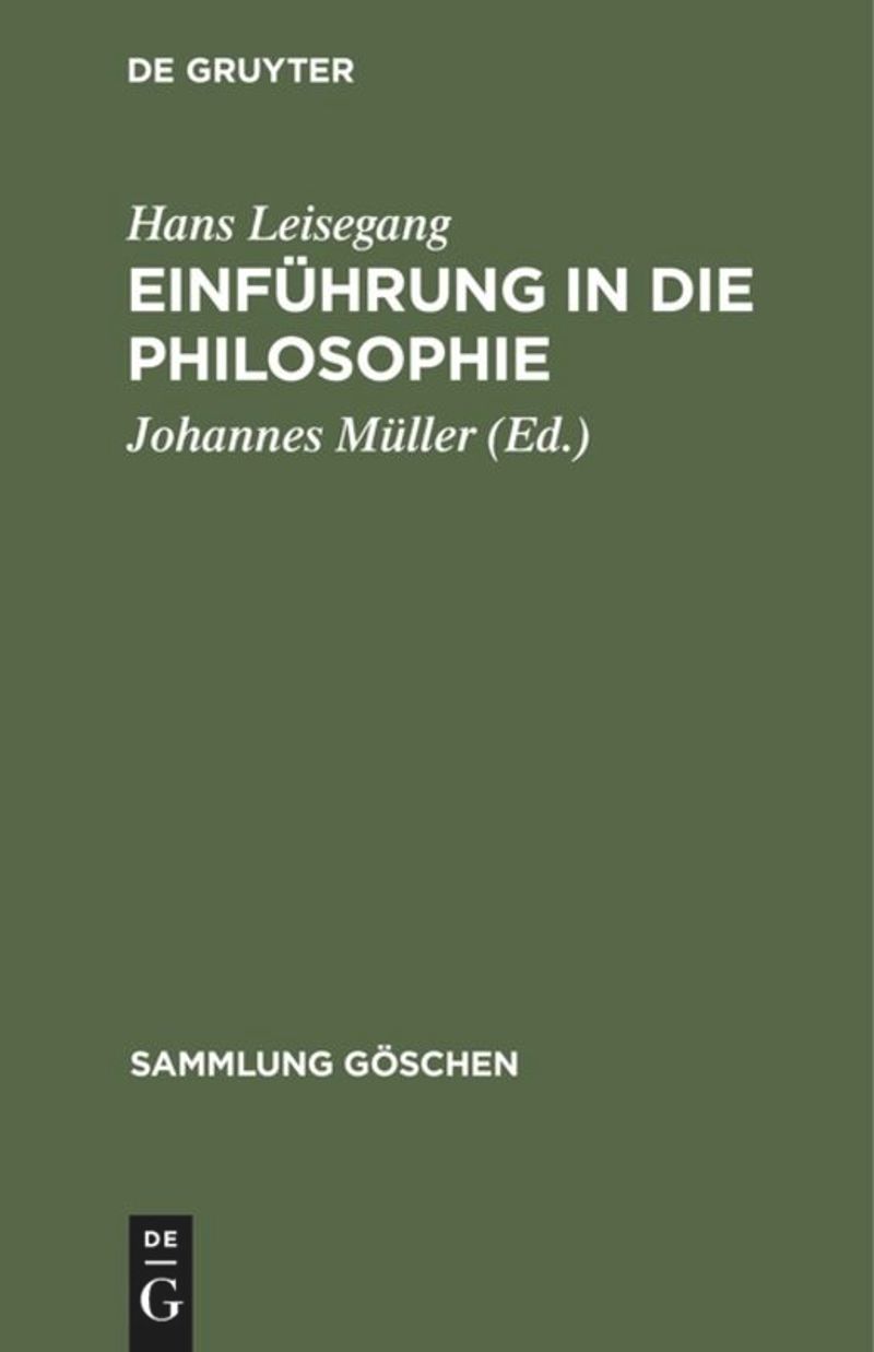 book: Einführung in die Philosophie