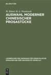 book: Auswahl moderner chinesischer Prosastücke