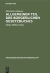 book: Allgemeiner Teil des Bürgerlichen Gesetzbuches