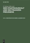 book: Lfg. 4 Ministerium des Innern. Kleinere Etats