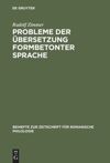 book: Probleme der Übersetzung formbetonter Sprache