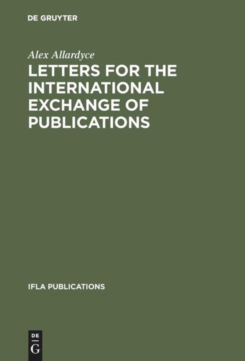 book: Letters for the international exchange of publications