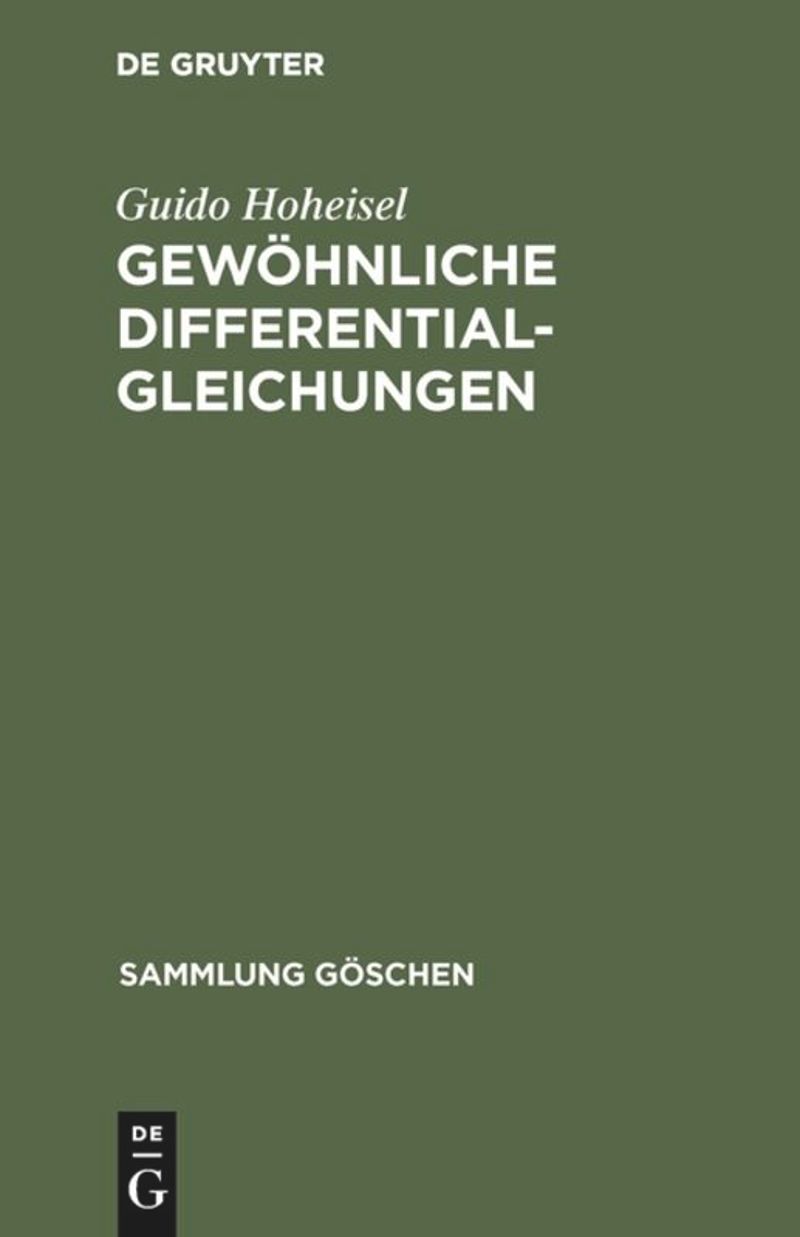 book: Gewöhnliche Differentialgleichungen