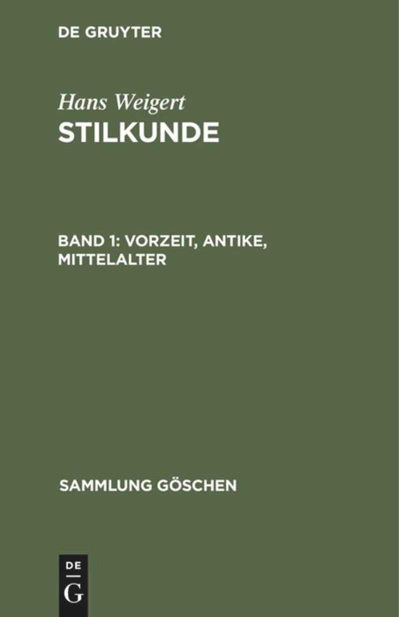 book: Band 1 Vorzeit, Antike, Mittelalter