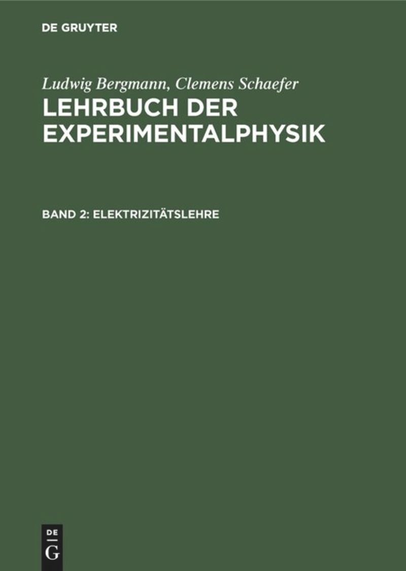 book: Band 2 Elektrizitätslehre