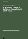 book: A Russian Church Slavonic kanonnik (1331–1332)