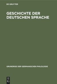 book: Geschichte der deutschen Sprache