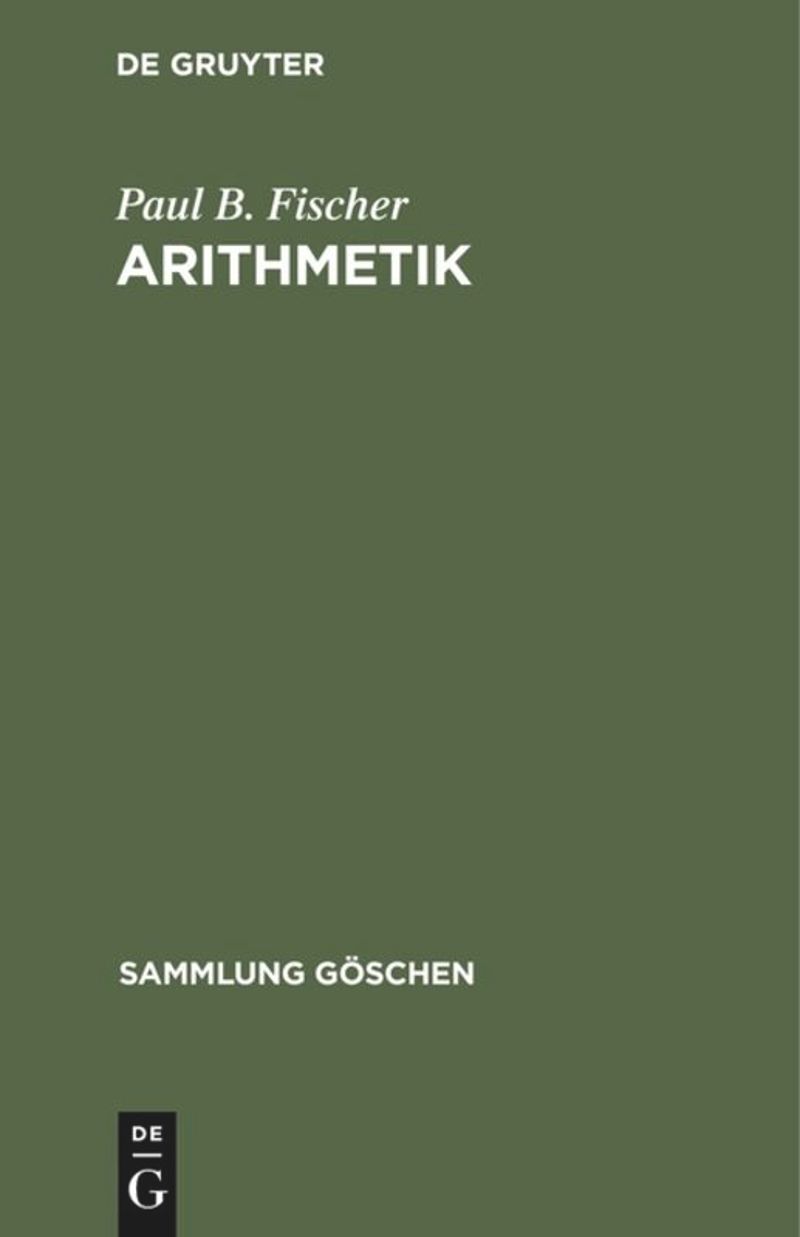 book: Arithmetik