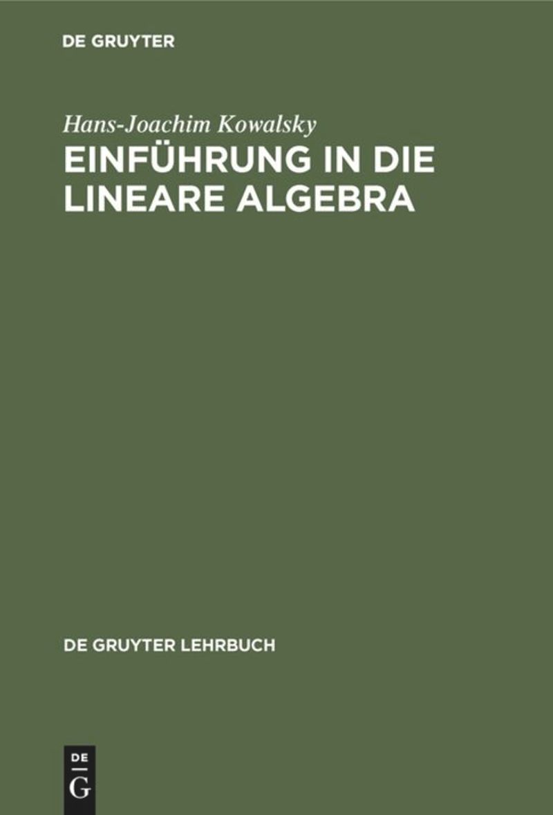 book: Einführung in die lineare Algebra