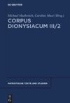 book: Corpus Dionysiacum III/2