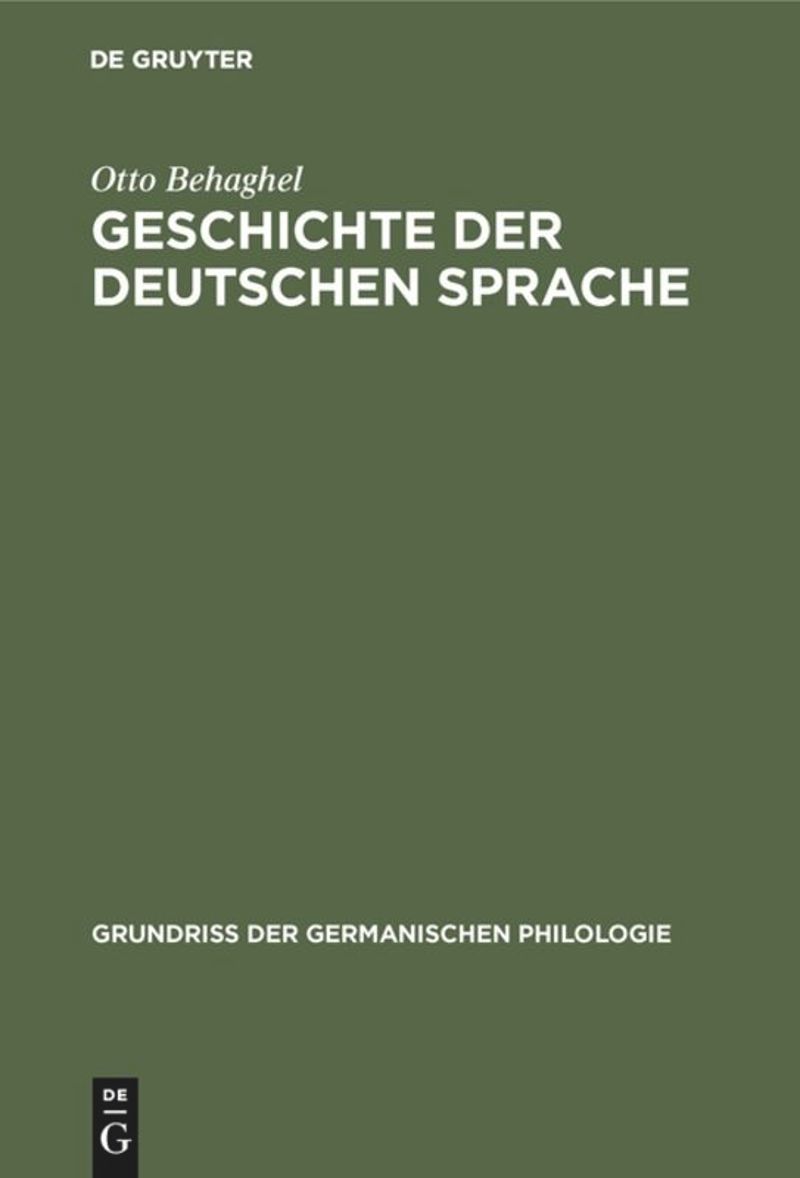 book: Geschichte der deutschen Sprache