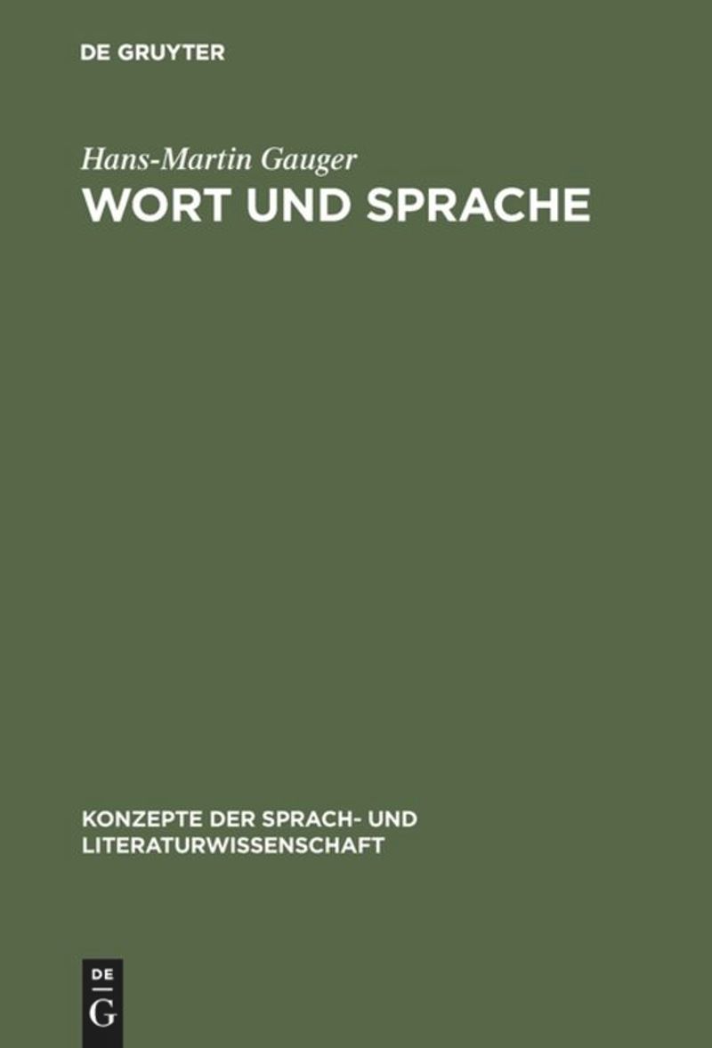 book: Wort und Sprache