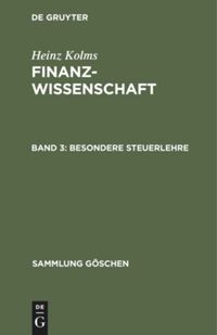 book: Band 3 Besondere Steuerlehre