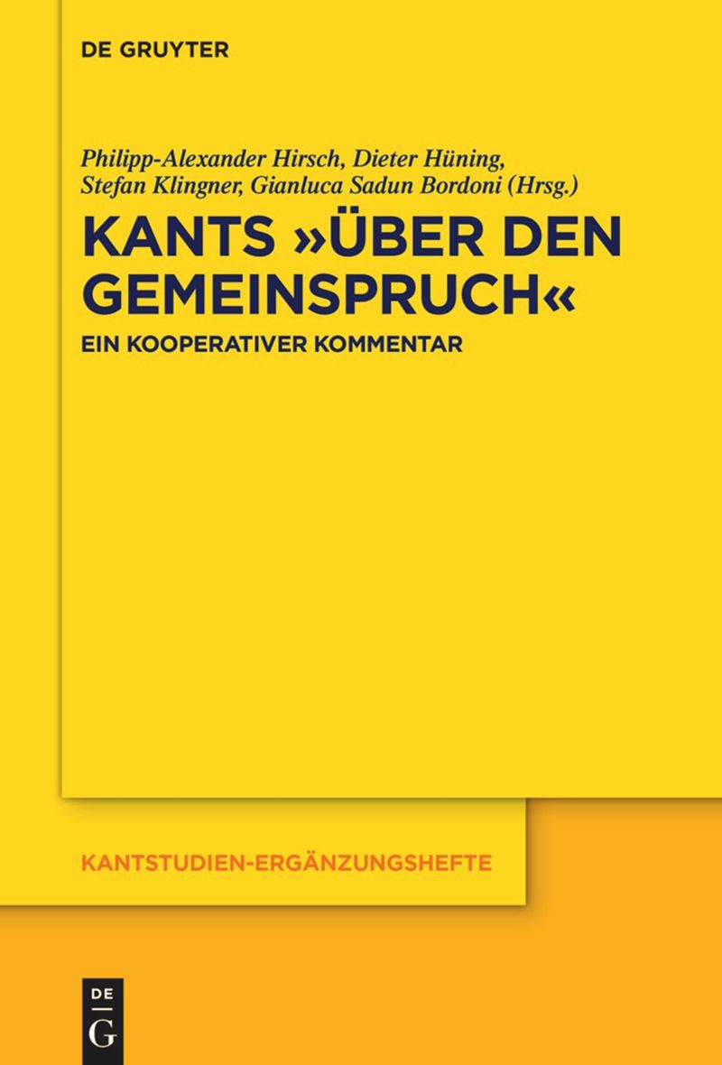 book: Kants „Über den Gemeinspruch“