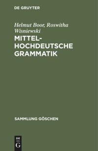 book: Mittelhochdeutsche Grammatik