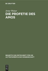 book: Die Profetie des Amos