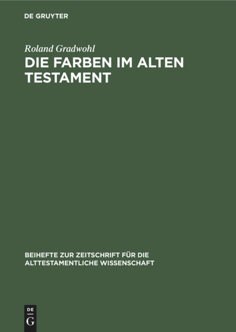book: Die Farben im Alten Testament