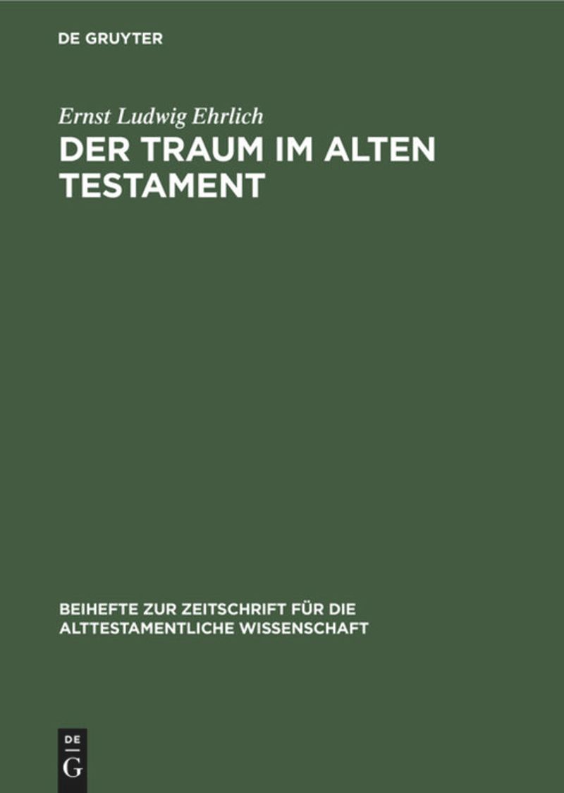 book: Der Traum im Alten Testament