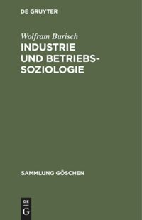 book: Industrie und Betriebssoziologie