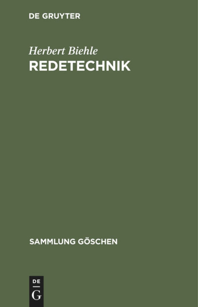 book: Redetechnik