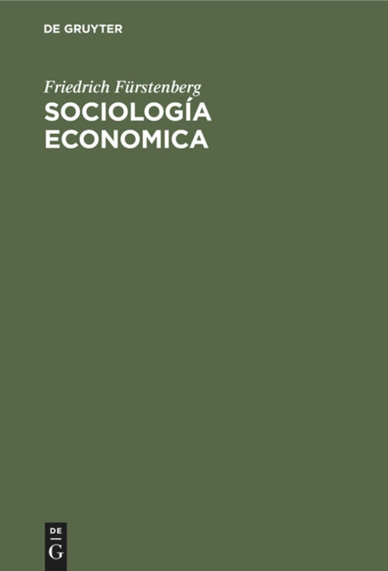 book: Sociología Economica