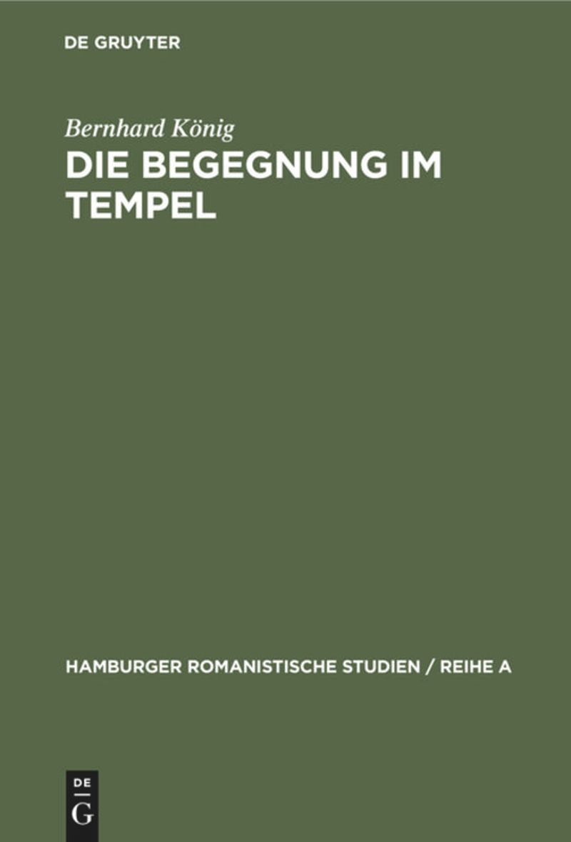 book: Die Begegnung im Tempel