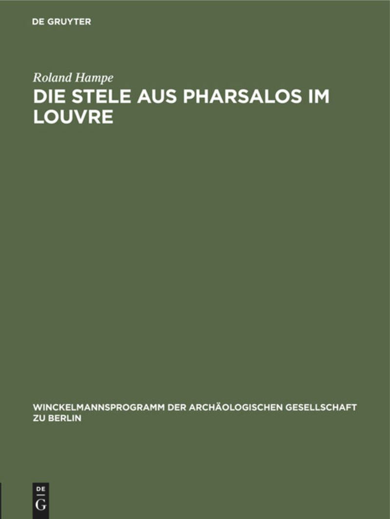 book: Die Stele aus Pharsalos im Louvre