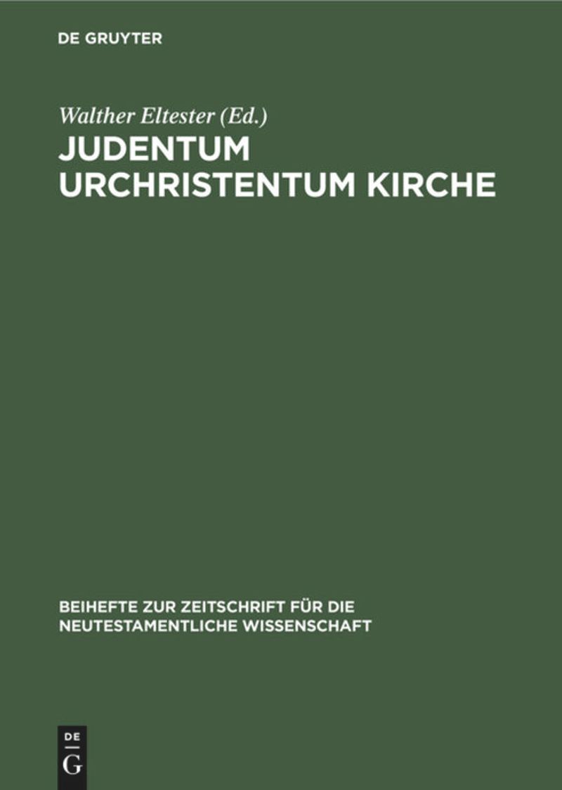 book: Judentum Urchristentum Kirche