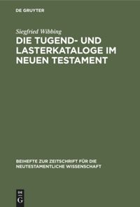 book: Die Tugend- und Lasterkataloge im Neuen Testament