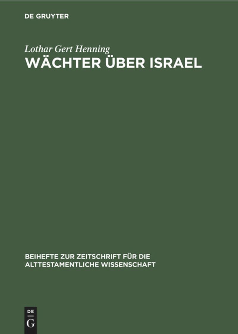 book: Wächter über Israel