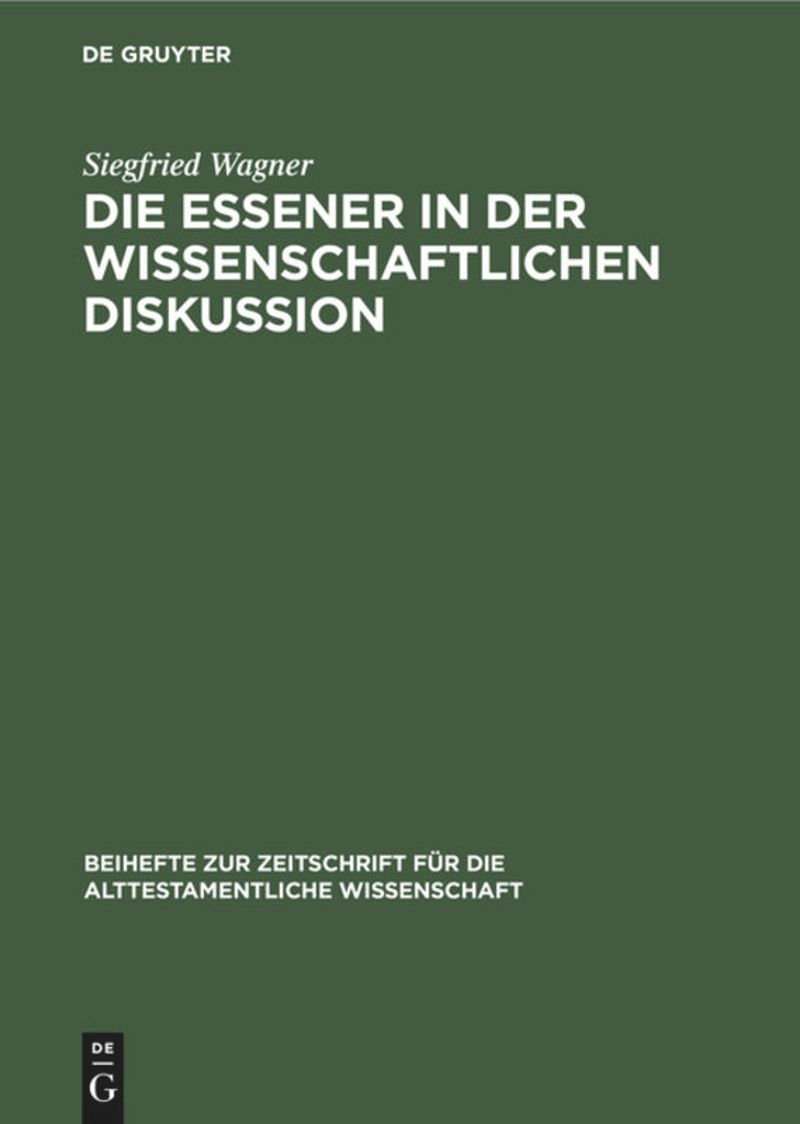 book: Die Essener in der wissenschaftlichen Diskussion
