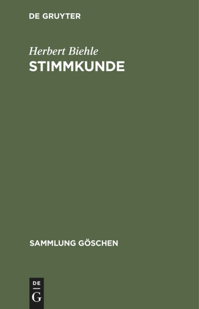 book: Stimmkunde