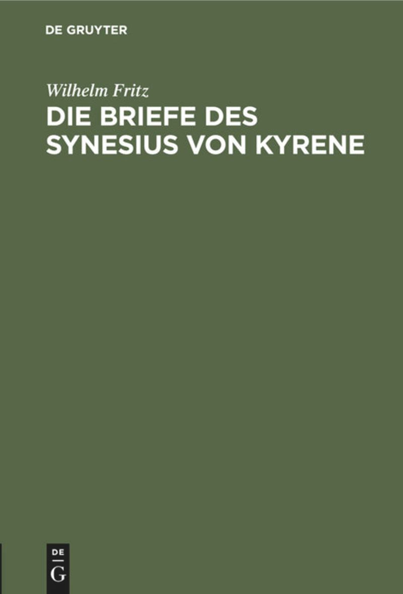 book: Die Briefe des Synesius von Kyrene