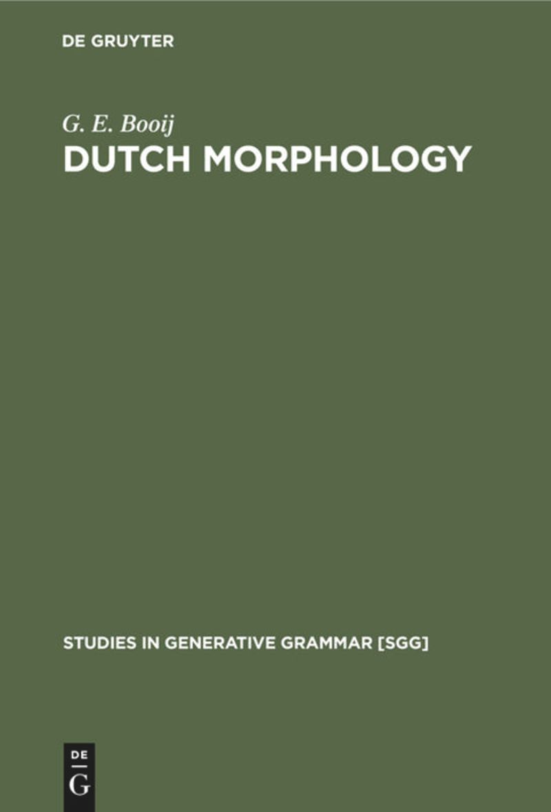 book: Dutch Morphology