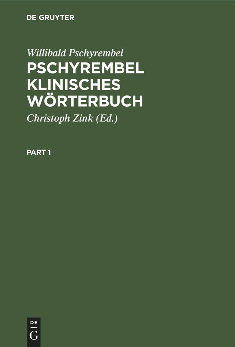 book: Pschyrembel Klinisches Wörterbuch