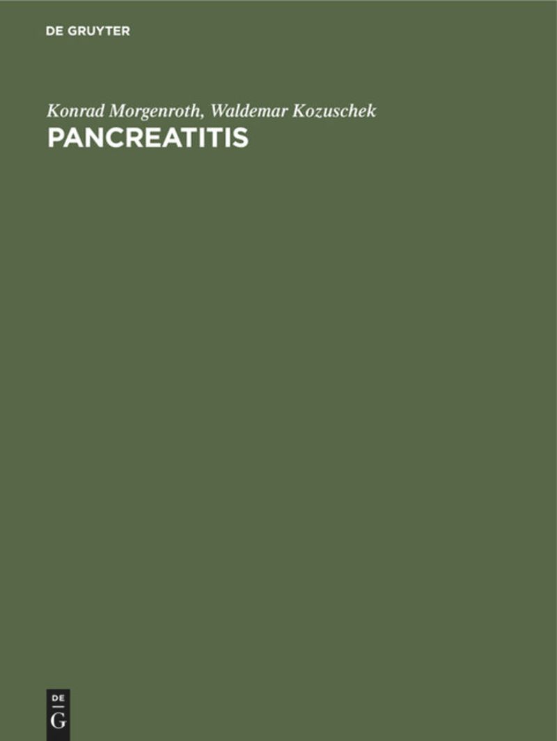 book: Pancreatitis