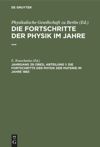 book: 1883, Jahrgang 39, Abteilung 1 Die Fortschritte der Physik der Materie im Jahre 1883