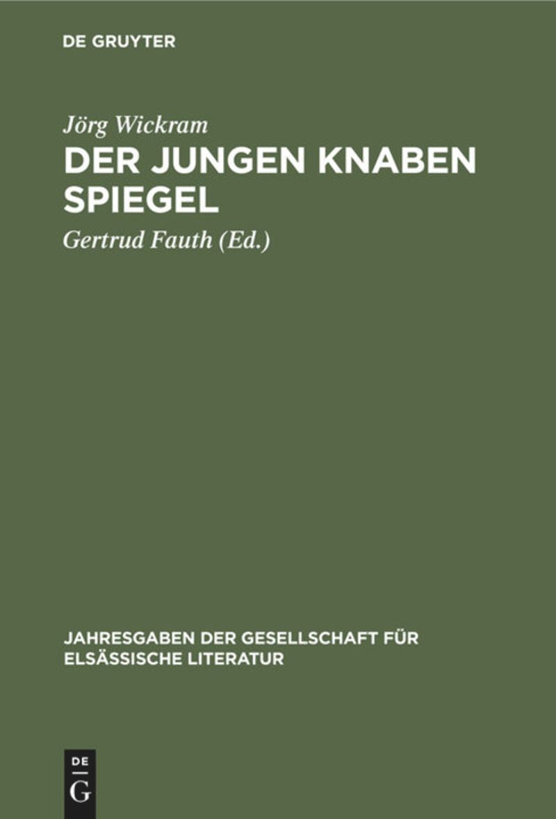 book: Der jungen Knaben Spiegel