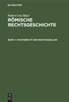 book: Band 1 Staatsrecht und Rechtsquellen