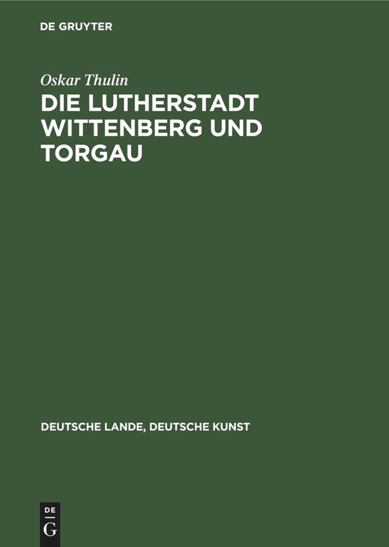 book: Die Lutherstadt Wittenberg und Torgau