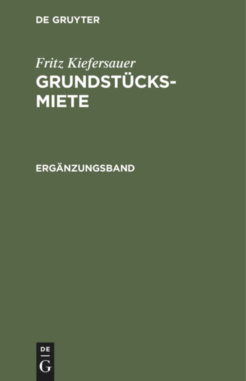 book: Ergänzungsband