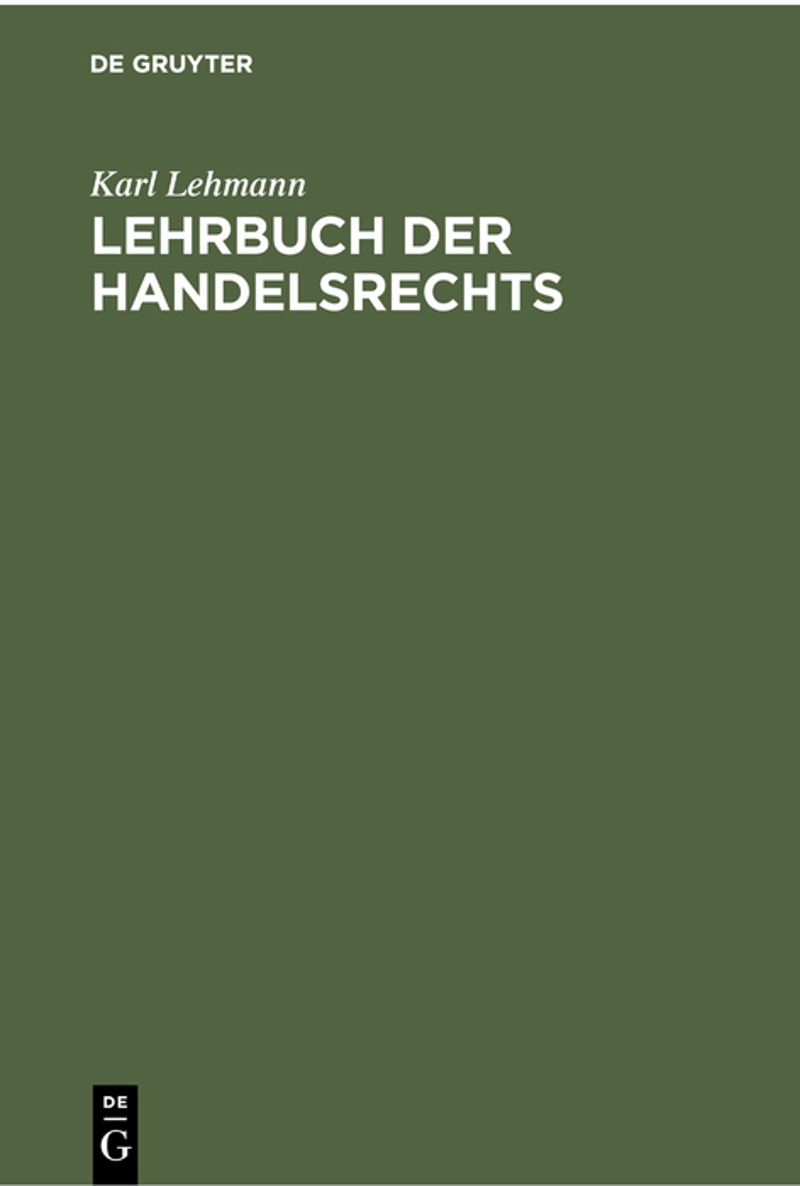 book: Lehrbuch der Handelsrechts