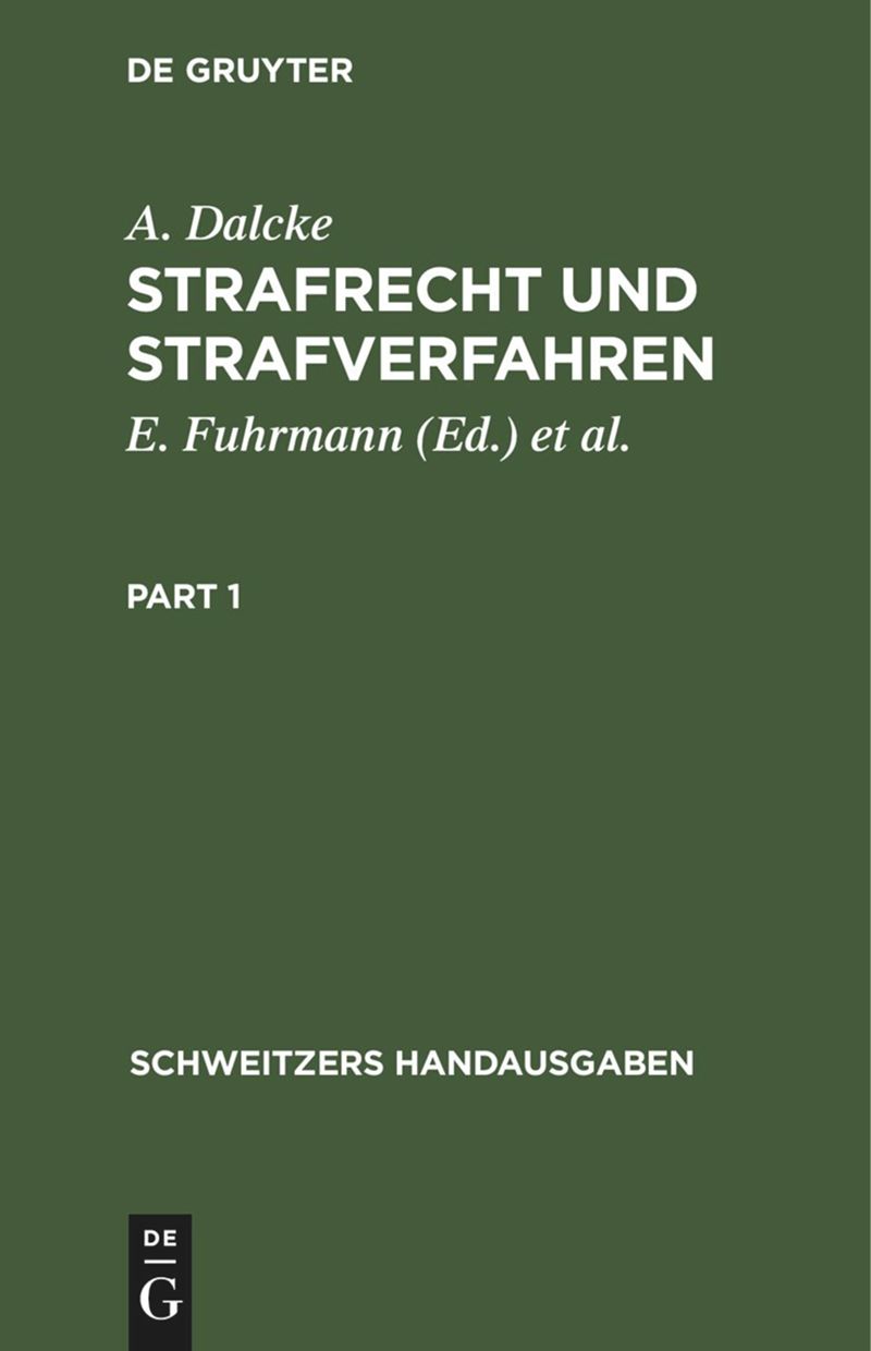 book: Strafrecht und Strafverfahren