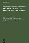 book: 1883, Jahrgang 39, Abteilung 2 Die Fortschritte der Physik des Aethers im Jahre 1883