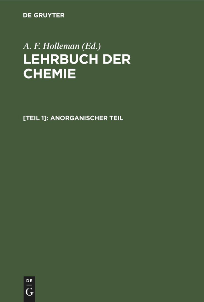 book: [Teil 1] Anorganischer Teil