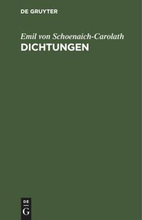 book: Dichtungen
